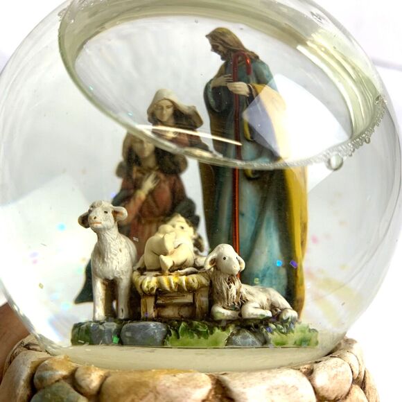 Nativity Action Snow Glitter Globe Christmas Holiday Birth Of Jesus by Rite Aid - Picture 5 of 12